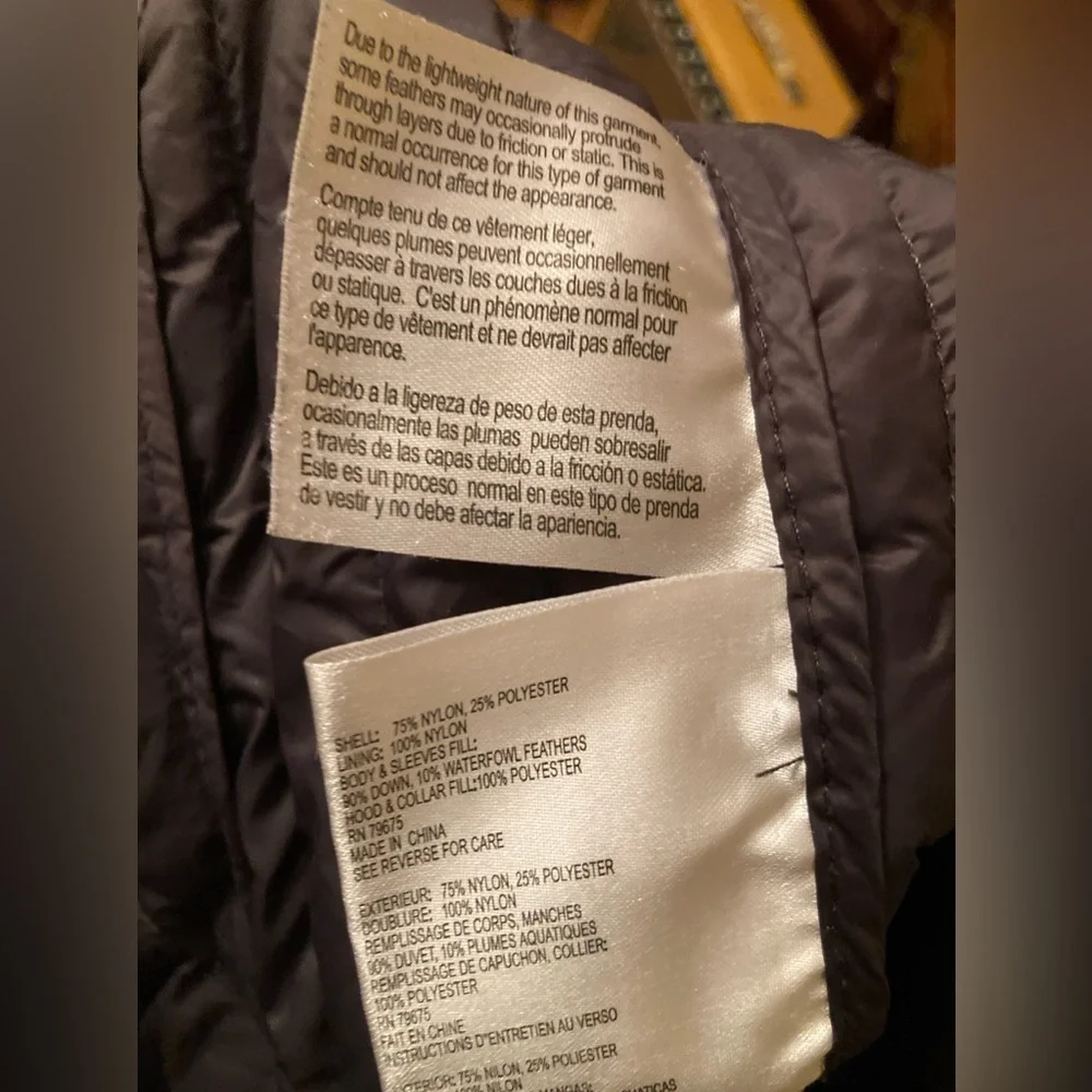 Michael‎ Kors Lightweight Diamond Quilted Down Full Puffer Jacket Coat S Grey